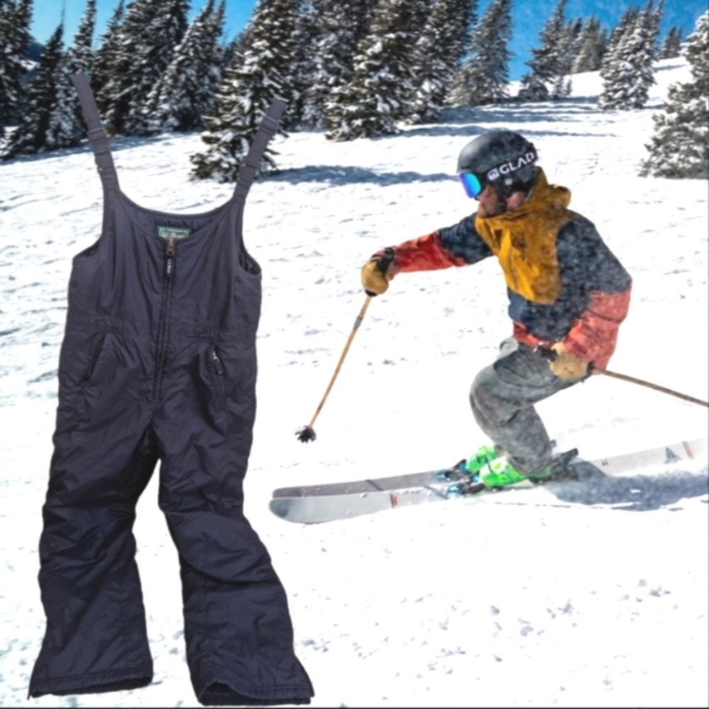 Vintage L.L.Bean snow suit, Ski pants! Bib,  holiday, Christmas, super warm!
